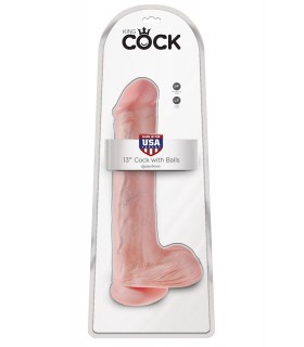 13" COCK WITH BALLS  LIGHT