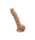 SILEXD SILICONE DILDO MODEL 1 7" CARAMEL