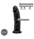 SILEXD SILICONE DILDO MODELLO 2 7'5" NERO