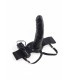 ARNÉS HUECO VIBRADOR STRAP-ON NEGRO 20 CM