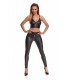 MADDALENA SCHWARZE LEGGINGS MIT REISSVERSCHLUSS L