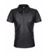 CAMICIA REMO WETLOOK CON ZIP NERA S