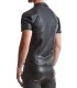 CAMICIA REMO WETLOOK CON ZIP NERA S