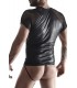 CAMISETA WETLOOK CON REJILLA MANGAS NEGRA M