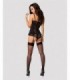 HEARTINA CORSET & THONG BLACK  S/M