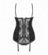 HEARTINA CORSET & THONG BLACK S/M