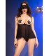 CR4715 BABYDOLL C/ TANGA Y ANTIFAZ NEGRO S