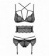 FRIVOLLA SET 4 PEZZI NERO S/M