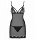 WONDERIA CHEMISE & THONG BLACK   S/M