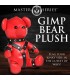 PELUCHE GIMP BEAR - ROSSO