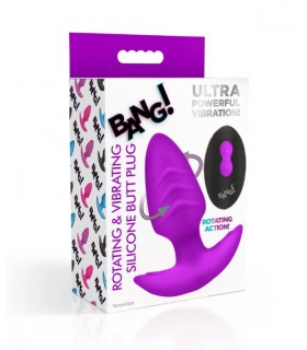 VIBRATING AND ROTATING PLUG WITH PURPLE USB CONTROL