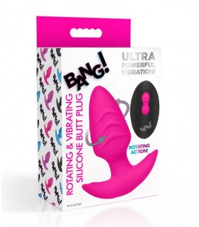 VIBRATING AND ROTATING PLUG WITH PINK USB CONTROL