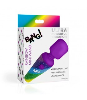 MINI-Zauberstab-Massagegerät mit 10 Funktionen, USB-Regenbogen