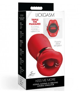 KISS ME MORE KISS CLITORIDE MASSAGER ASPIRAZIONE E VIBRAZIONE