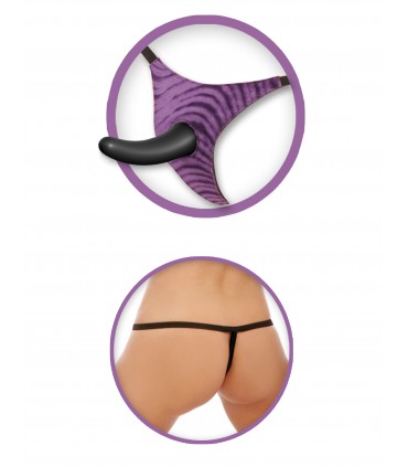 VIBRATING STRAP-ON FOR HIM PURPLE/BLACK