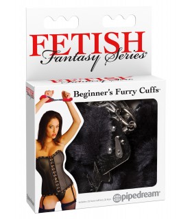 BEGINNER'S FURRY CUFFS BLACK