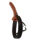 10" CHOCOLATE DREAM HOLLOW STRAP-ON BROWN/BLACK