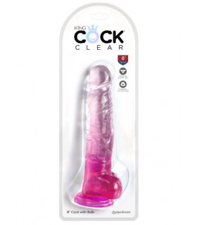 8" WITH BALLS PINK