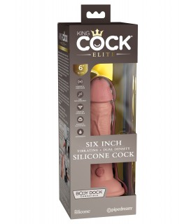 6" DUAL DENSITY VIBRATING SILICONE COCK LIGHT