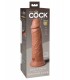 8" DUAL DENSITY SILICONE COCK TAN