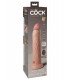 9" DUAL DENSITY VIBRATING SILICONE COCK WITH REMOTE LIGHT