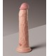 9" DUAL DENSITY VIBRATING SILICONE COCK WITH REMOTE LIGHT