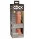 8" DUAL DENSITY VIBRATING SILICONE COCK TAN