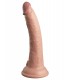 7" DUAL DENSITY VIBRATING SILICONE COCK WITH REMOTE LIGHT