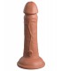 6" DUAL DENSITY SILICONE COCK TAN