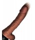 7.5" THRUSTING COCK WITH BALLS BROWN