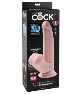 8" TRIPLE DENSITY COCK WITH SWINGING BALLS LIGHT