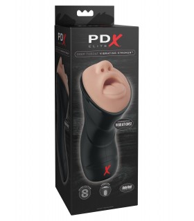 DEEP THROAT VIBRATING STROKER LIGHT/BLACK