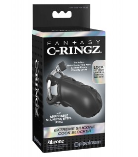 EXTREME SILICONE COCK BLOCKER BLACK