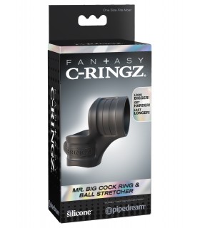 MR. BIG COCK RING AND BALL STRETCHER BLACK