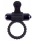 VIBRATING SILICONE SUPER RING BLACK