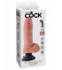 8" VIBRATING COCK WITH BALLS LIGHT