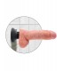 8" VIBRATING COCK WITH BALLS LIGHT