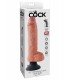 10" VIBRATING COCK WITH BALLS LIGHT