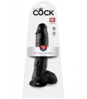 10" COCK WITH BALLS BLACK