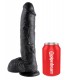 10" COCK WITH BALLS BLACK