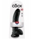 9" COCK WITH BALLS BLACK