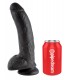 9" COCK WITH BALLS BLACK