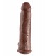 12" COCK WITH BALLS BROWN