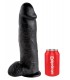 12" COCK WITH BALLS BLACK