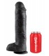 11" COCK WITH BALLS BLACK