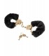 DELUXE FURRY CUFFS GOLD/BLACK