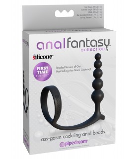 ASS-GASM COCKRING ANAL BEADS BLACK