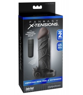 VIBRATING PIPEDREAM - REAL FEEL 2" EXTENSION BLACK