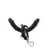 VIBRATING DOUBLE DELIGHT STRAP-ON BLACK