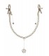 CRYSTAL NIPPLE CLAMPS SILVER